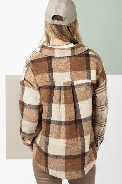 Women Flannel Plaid Double Flap Pocket Jackets - Shop Style & More | Fresh Looks, Everyday Deals & Free Shipping