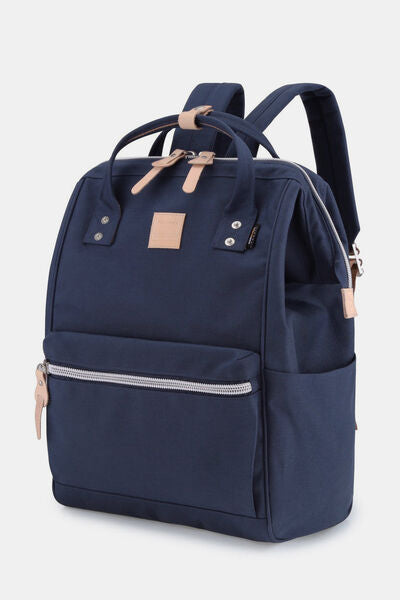 Himawari Waterproof Design Arcuate Shoulder Strap Backpack Bag with Handles Navy One Size Bags