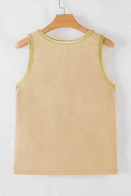 Skyla Metallic Sheen Tank Top - Shop Style & More | Fresh Looks, Everyday Deals & Free Shipping