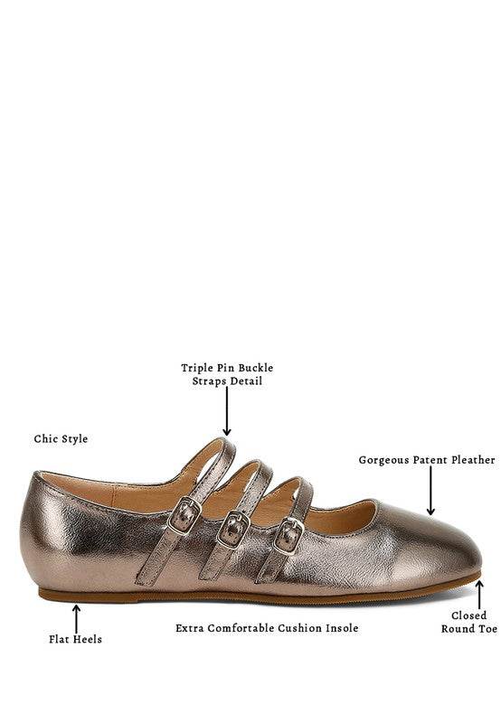 Macarina Triple Strap Mary Jane Ballerinas - Shop Style & More | Fresh Looks, Everyday Deals & Free Shipping