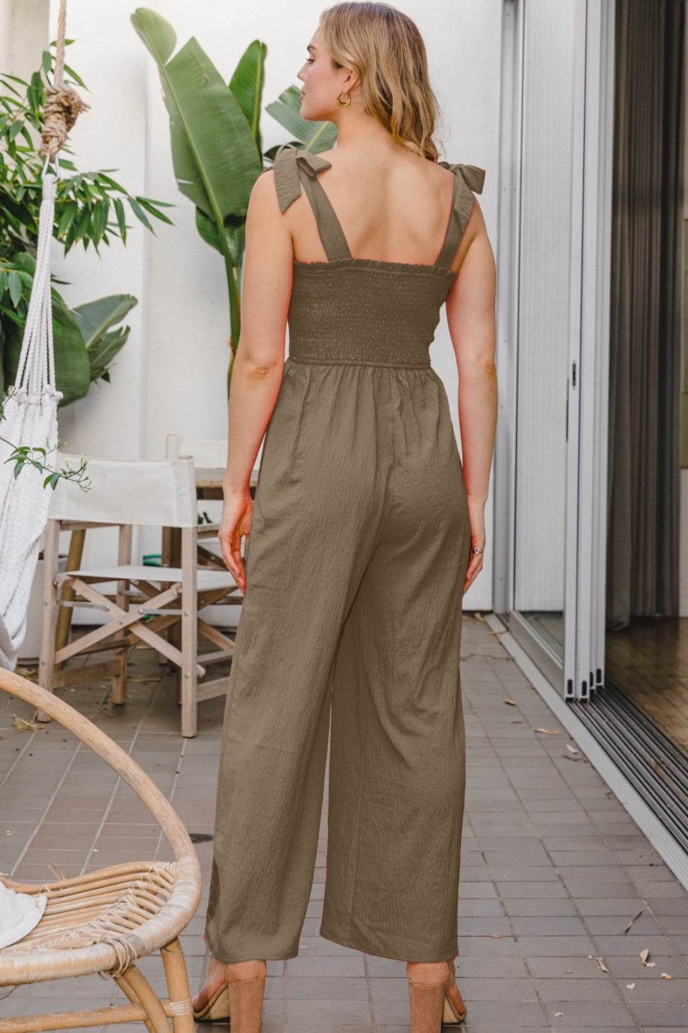ODDI Full Size Bodice Smocked Sleeveless Jumpsuit - Shop Style & More | Fresh Looks, Everyday Deals & Free Shipping