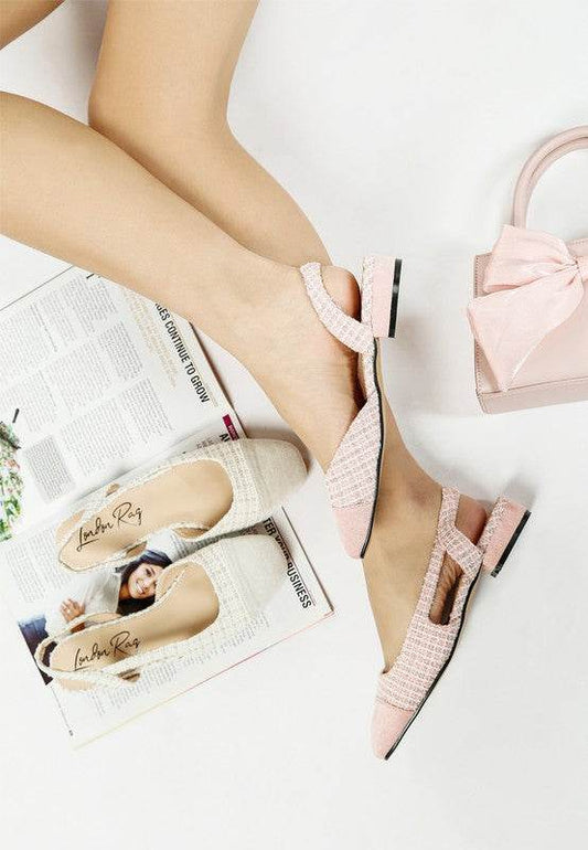 Karita Tweed Slingback Sandals - Shop Style & More | Fresh Looks, Everyday Deals & Free Shipping
