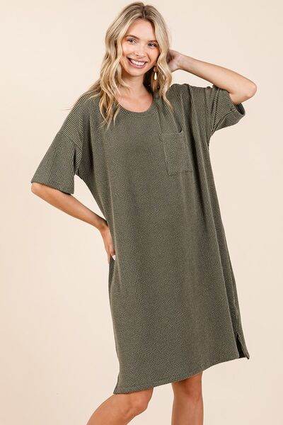 Mittoshop Urban Rib Knit Short Sleeve Tee Dress - Shop Style & More | Fresh Looks, Everyday Deals & Free Shipping