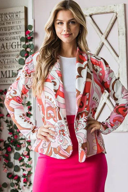 Heimish Full Size Shawl Floral Open Blazers Plus Size - Shop Style & More | Fresh Looks, Everyday Deals & Free Shipping