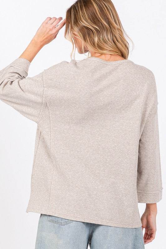 SAGE + FIG Floral Peace Patch Round Neck Top - Shop Style & More | Fresh Looks, Everyday Deals & Free Shipping