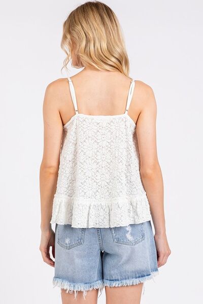 Mittoshop Textured V-Neck Cami Top - Femme & Flirty