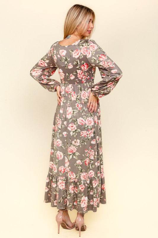 Haptics Twisted Detail Ruffled Hem Floral Dress with Side Pockets - Shop Style & More | Fresh Looks, Everyday Deals & Free Shipping