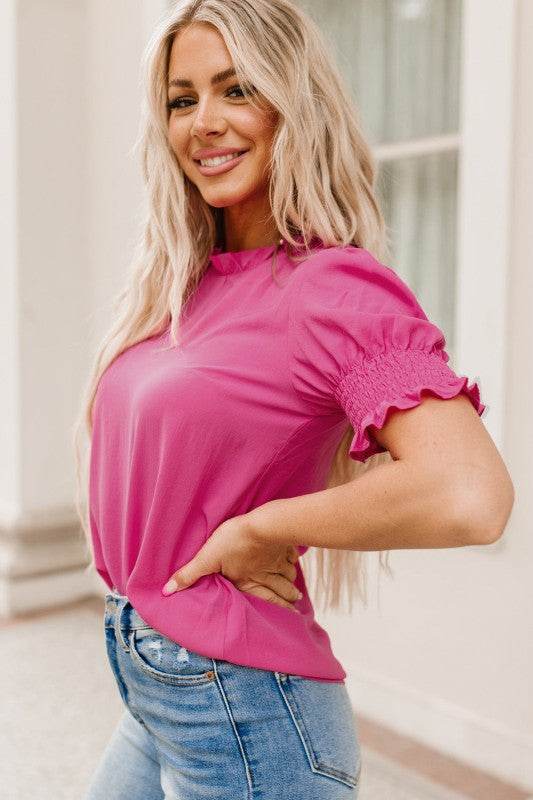 Adalee Smocked Puff Sleeve Blouse - Shop Style & More | Fresh Looks, Everyday Deals & Free Shipping