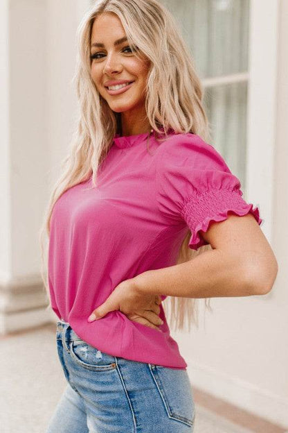 Adalee Smocked Puff Sleeve Blouse - Shop Style & More | Fresh Looks, Everyday Deals & Free Shipping