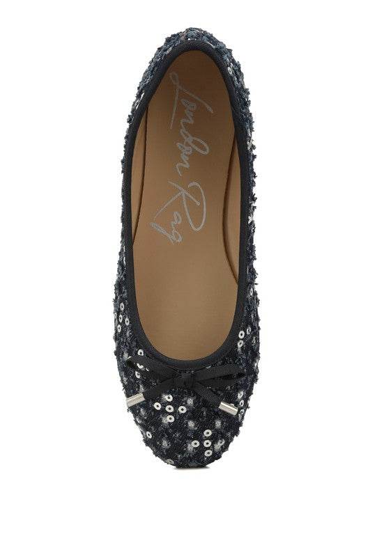 Florent Sequin Flat Bow Ballerinas - Shop Style & More | Fresh Looks, Everyday Deals & Free Shipping