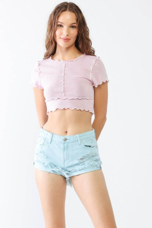 LITZ LA Distressed Ripped Denim Shorts - Shop Style & More | Fresh Looks, Everyday Deals & Free Shipping