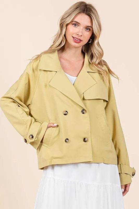 Mittoshop Double Breasted Long Sleeve Trench Coat Jacket - Shop Style & More | Fresh Looks, Everyday Deals & Free Shipping
