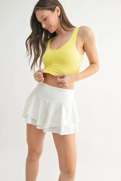 MONO B Ruched Front Active Tank - Shop Style & More | Fresh Looks, Everyday Deals & Free Shipping