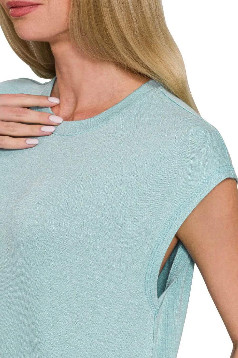 Zenana French Terry Sleeveless Round Neck Midi Dress - Shop Style & More | Fresh Looks, Everyday Deals & Free Shipping
