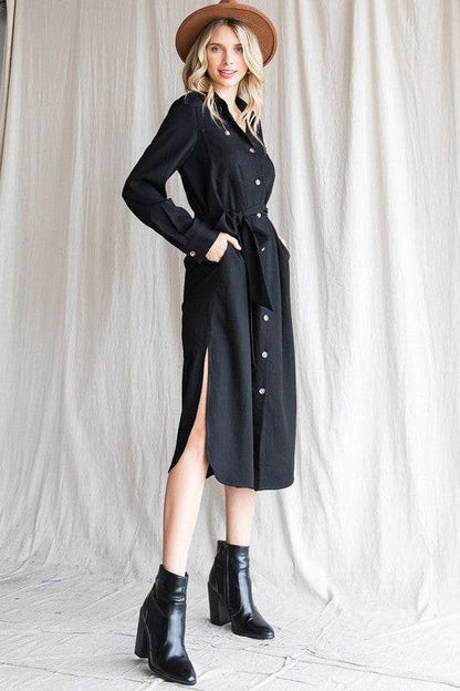 Button down shirt long dress PLUS 30-545P - Shop Style & More | Fresh Looks, Everyday Deals & Free Shipping