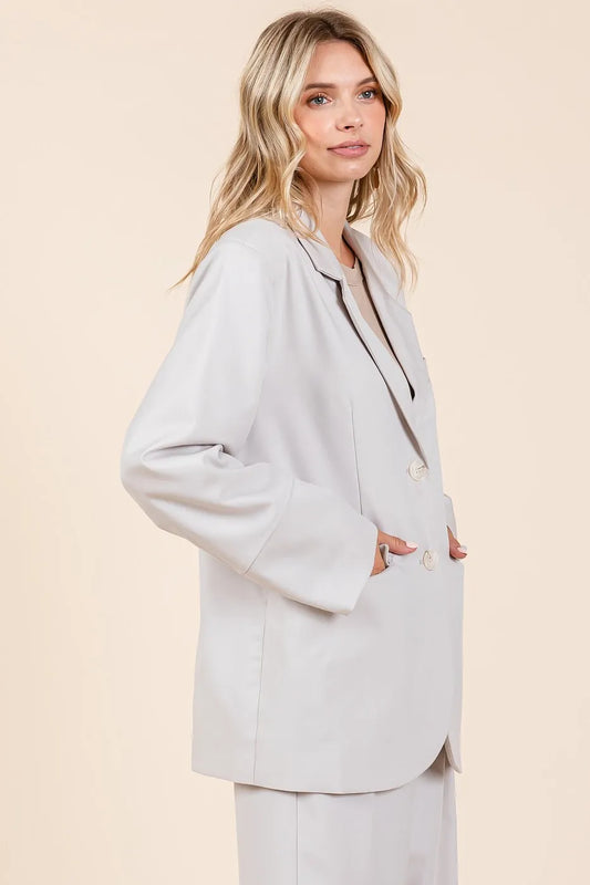 Mittoshop Boyfriend Fit Blazer Jacket Women's Outerwear