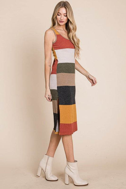 COLOR BLOCK CASUSAL DRESS - Shop Style & More | Fresh Looks, Everyday Deals & Free Shipping
