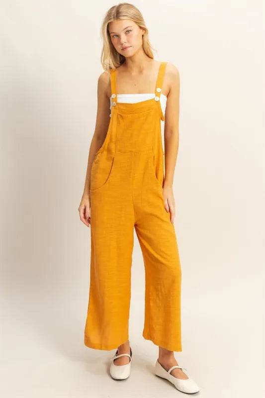 HYFVE Textured Wide Leg Overall - Shop Style & More | Fresh Looks, Everyday Deals & Free Shipping