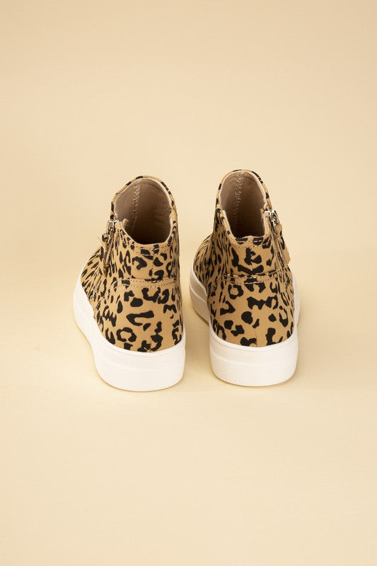 Route-S High Top Leopard Sneakers Sneakers