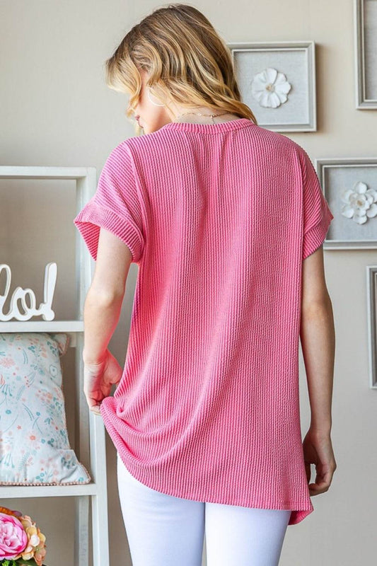Heimish Full Size USA Graphic Short Sleeve Ribbed Top - Shop Style & More | Fresh Looks, Everyday Deals & Free Shipping