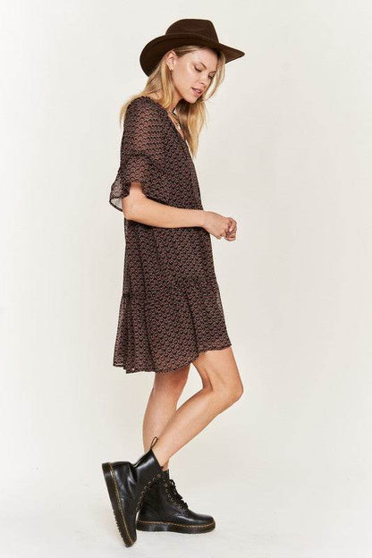 Floral print v-neck mini dress - Shop Style & More | Fresh Looks, Everyday Deals & Free Shipping