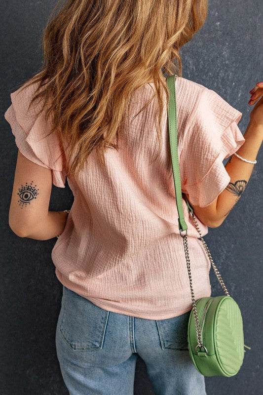 Sabrina Tiered Ruffled Short Sleeve Blouse - Shop Style & More | Fresh Looks, Everyday Deals & Free Shipping
