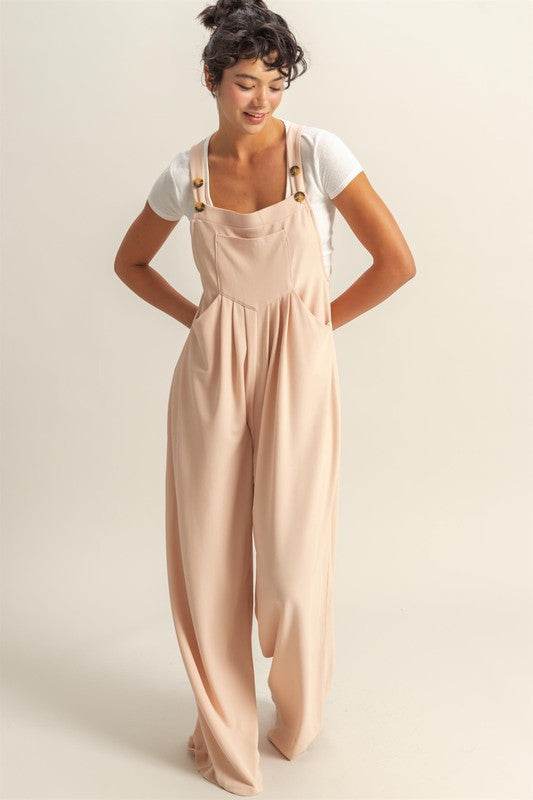 HYFVE Pleated Detail Front Pocket Wide Strap Overalls - Shop Style & More | Fresh Looks, Everyday Deals & Free Shipping