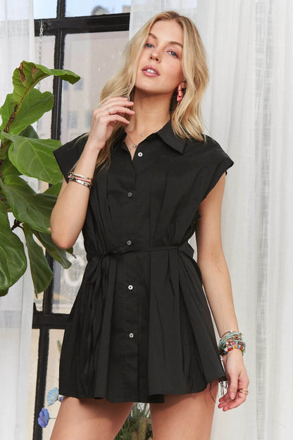 ADORA Solid Cap Sleeve Button Up Shirt - Shop Style & More | Fresh Looks, Everyday Deals & Free Shipping