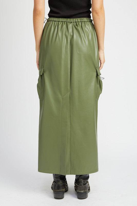 LEATHER CARGO MAXI SKIRT - Shop Style & More | Fresh Looks, Everyday Deals & Free Shipping