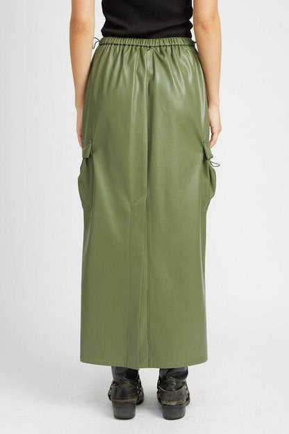 LEATHER CARGO MAXI SKIRT - Shop Style & More | Fresh Looks, Everyday Deals & Free Shipping