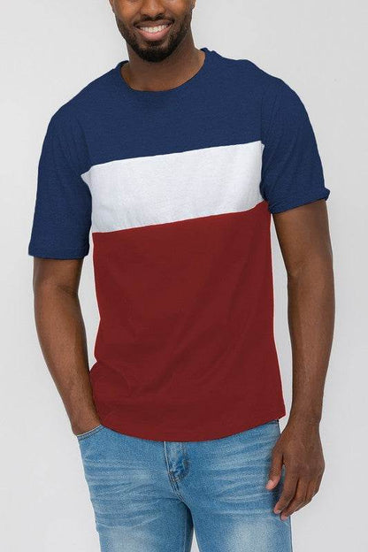COLOR BLOCK SHORT SLEEVE TSHIRT - Shop Style & More | Fresh Looks, Everyday Deals & Free Shipping