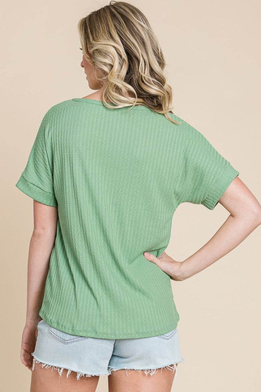 BOMBOM Color Block Short Sleeve T-Shirt - Shop Style & More | Fresh Looks, Everyday Deals & Free Shipping