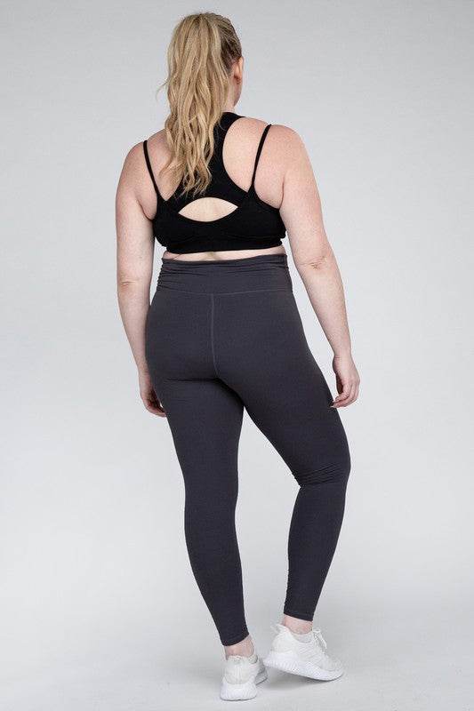 Plus Size V Waist Full Length Leggings - Shop Style & More | Fresh Looks, Everyday Deals & Free Shipping