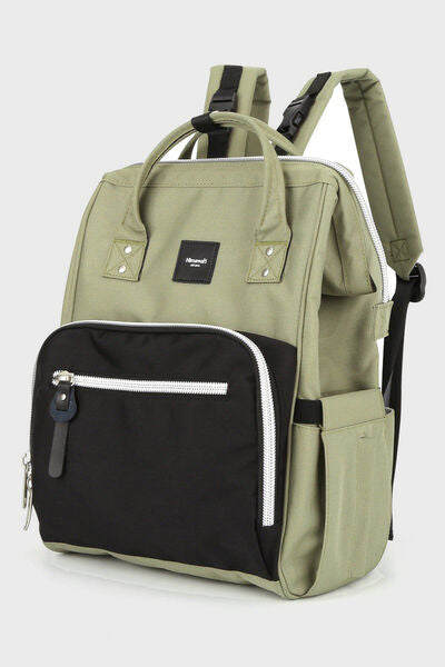 Himawari Waterproof Canvas Backpack Bag with Side Pockets Green One Size Bags