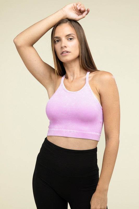 Washed Ribbed Seamless Cropped Cami Top - Shop Style & More | Fresh Looks, Everyday Deals & Free Shipping