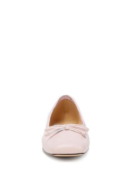 Lutten Square-Toe Bow Ballerinas Women's Shoes