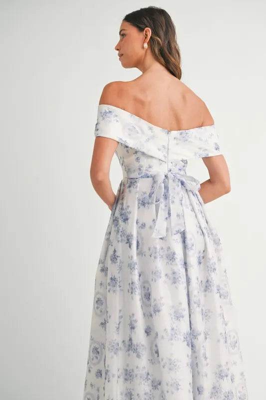 MABLE Floral Printed Off Shoulder Maxi Dress - Shop Style & More | Fresh Looks, Everyday Deals & Free Shipping