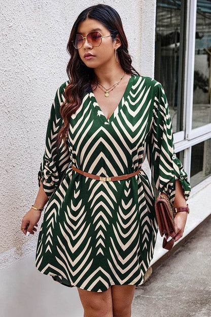 Plus Graphic Print Asymmetric Hem Loose Midi Dress - Shop Style & More | Fresh Looks, Everyday Deals & Free Shipping