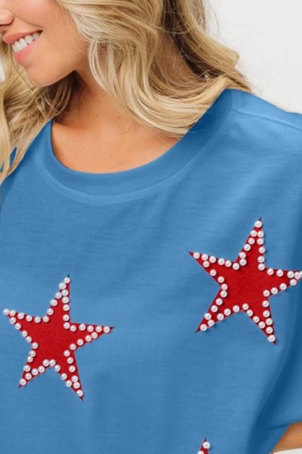 BiBi Fourth Of July Terry T-Shirt - Shop Style & More | Fresh Looks, Everyday Deals & Free Shipping