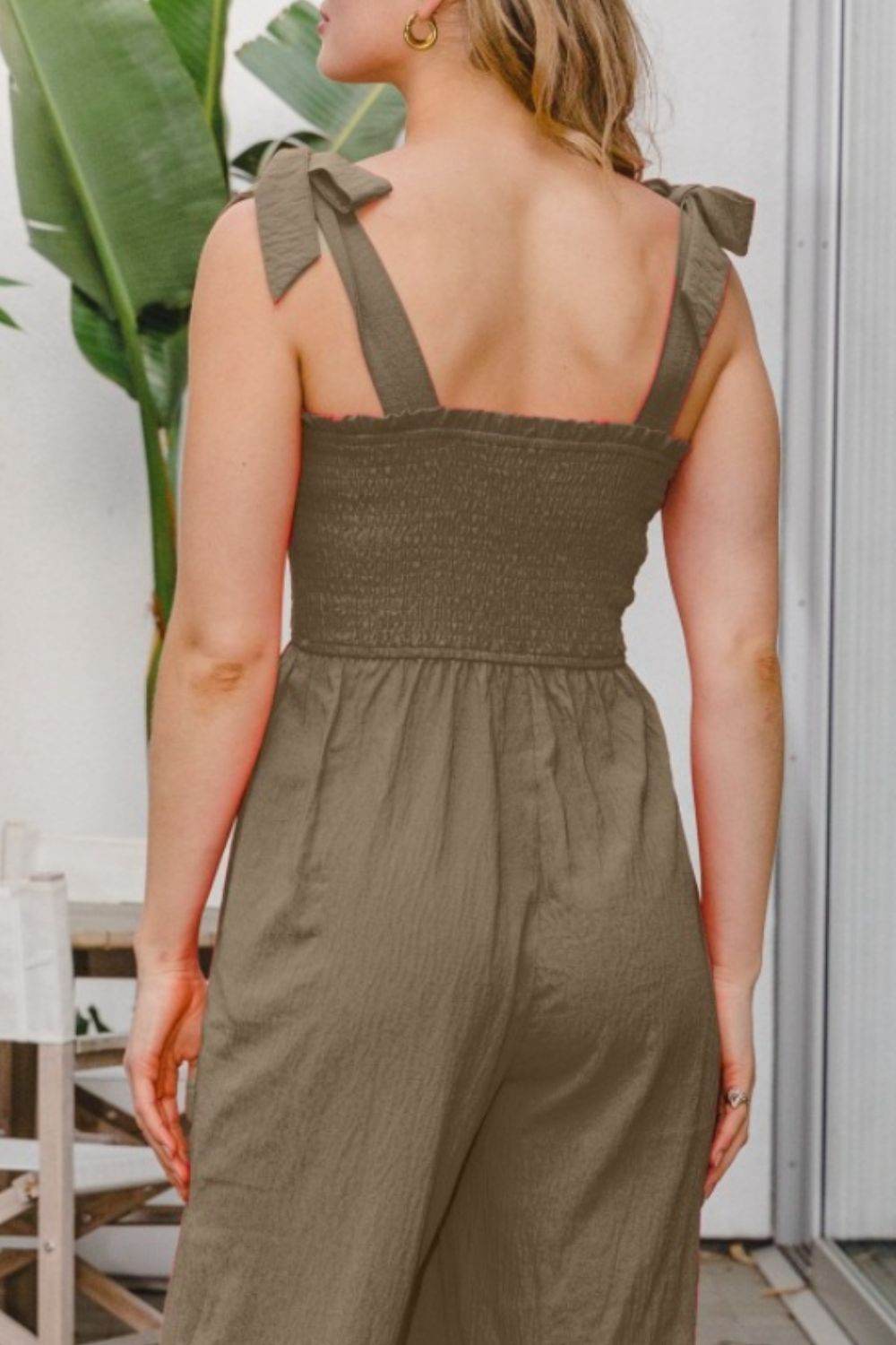 ODDI Full Size Bodice Smocked Sleeveless Jumpsuit - Shop Style & More | Fresh Looks, Everyday Deals & Free Shipping