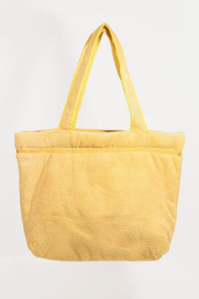 Fame Square Microfiber Tote Bag Yellow One Size Bags