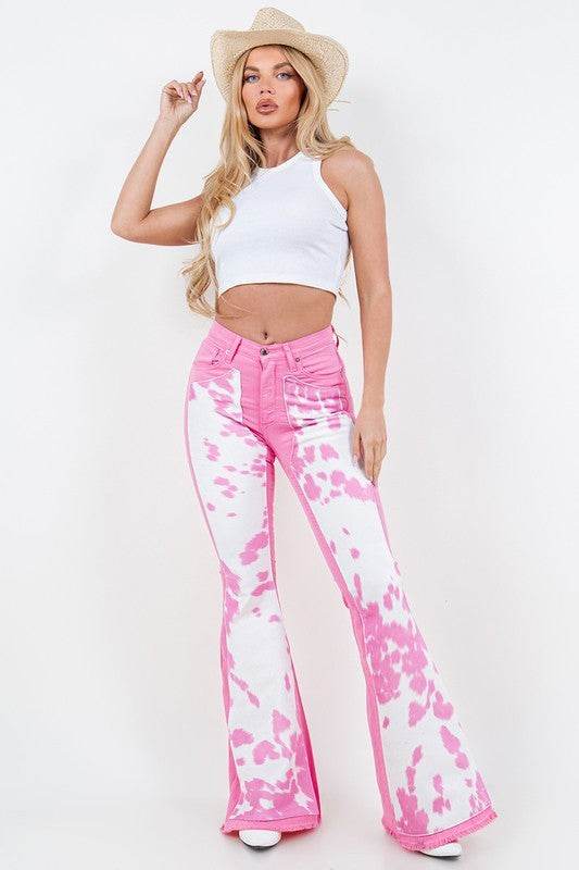 Rodeo Bell Bottom in Pink- Inseam 34 - Shop Style & More | Fresh Looks, Everyday Deals & Free Shipping