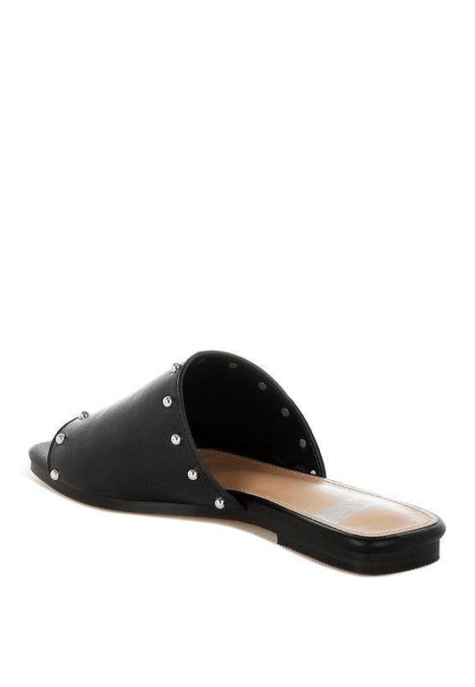 Renaldi Genuine Leather Studded Slip-On Flats - Shop Style & More | Fresh Looks, Everyday Deals & Free Shipping