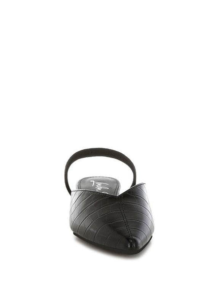 Renata Fantasy Heel Croco Mules - Shop Style & More | Fresh Looks, Everyday Deals & Free Shipping