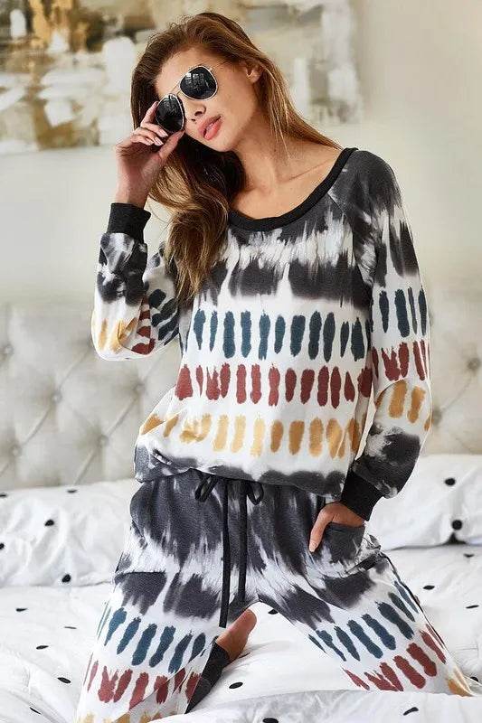 BiBi Tie Dye Print French Terry Top - Shop Style & More | Fresh Looks, Everyday Deals & Free Shipping