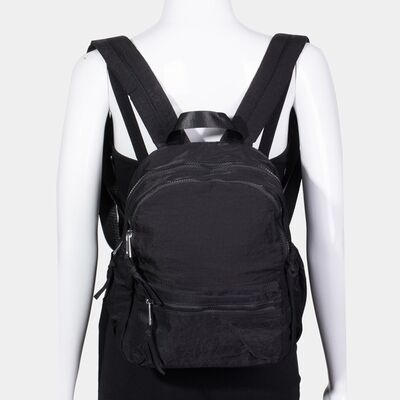 Fame Nylon Multi Pocket Backpack Bag Black One Size Bags