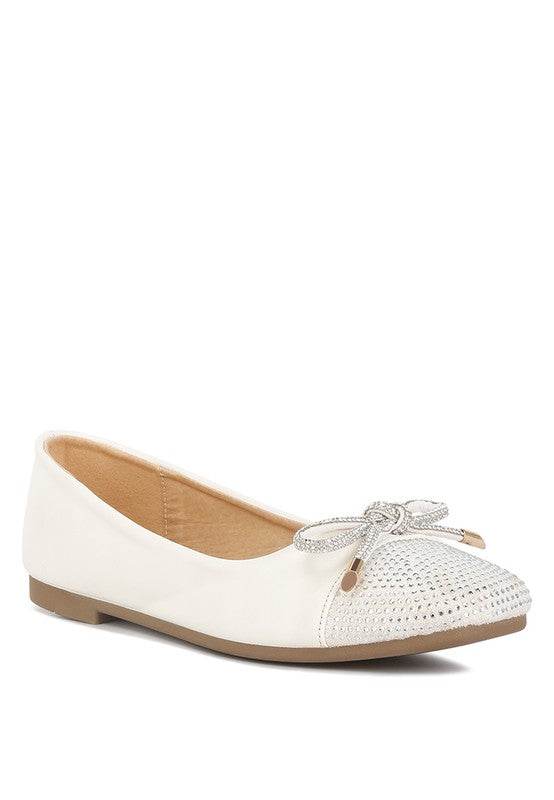Aine Rhinestones Embellished Toe Cap Ballerinas - Shop Style & More | Fresh Looks, Everyday Deals & Free Shipping