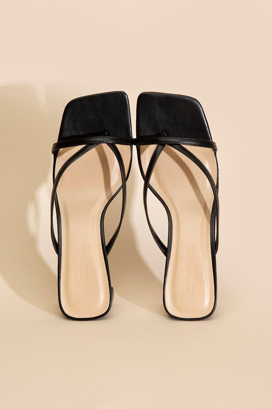 GADGET-S Thong Mule Heels Sandals