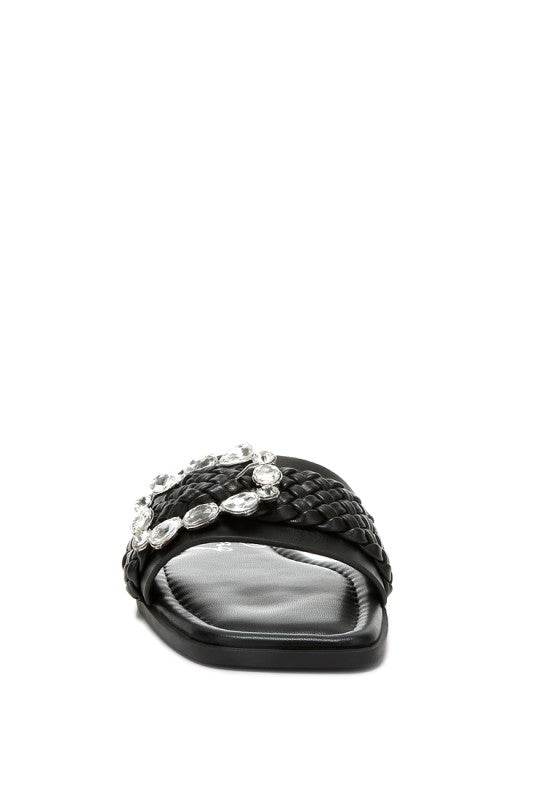 Hazbin Diamante Flat Sandals - Shop Style & More | Fresh Looks, Everyday Deals & Free Shipping