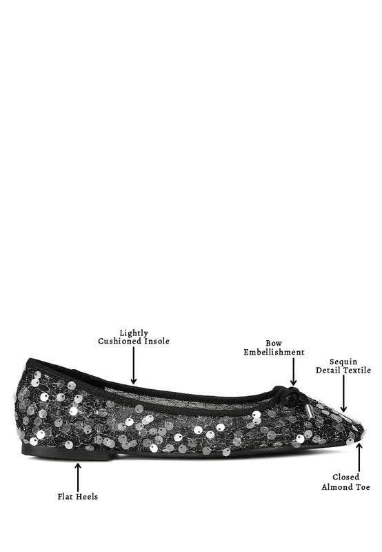 Lysander Sequin Embellished Sheer Ballet Flats - Shop Style & More | Fresh Looks, Everyday Deals & Free Shipping